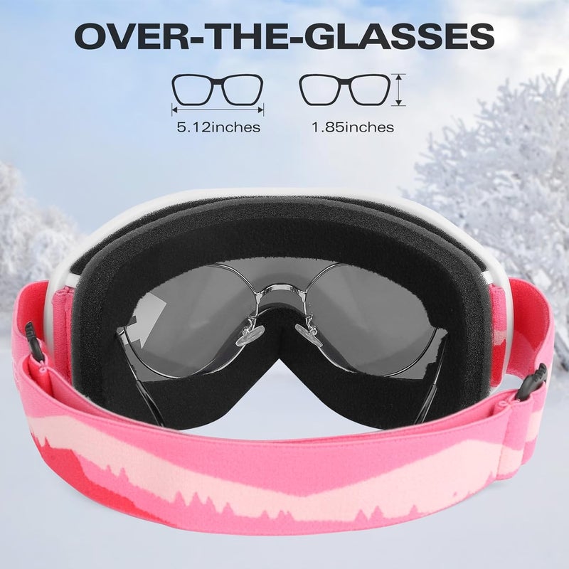 Supertrip Ski Goggles Men Women Anti-Fog Snow Goggles UV Protection Snowboard Goggles for Adult Youth - Image 4